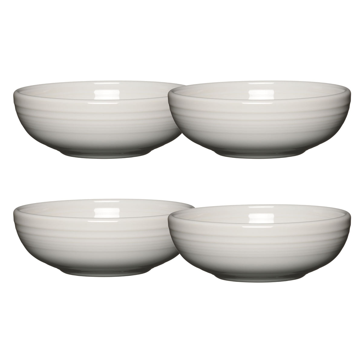 Fiesta White Set of 4 Bistro Coupe 7 5/8-Inch 38OZ Medium Bowls