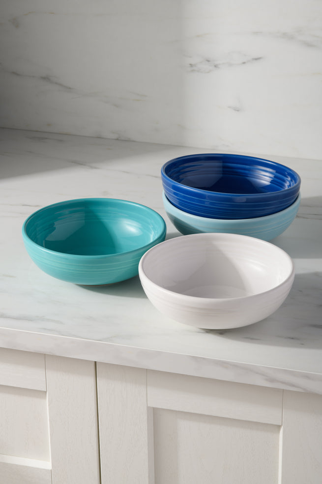 Fiesta Mixed Coastal Blue Bistro Coupe 7 5/8-Inch 38OZ Medium Bowls, Set of 4 - Image 2