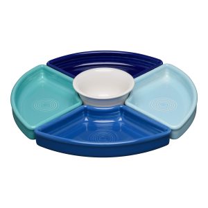 Fiesta Coastal Blues 5-Piece Mixed Colors Entertaining Set 8 1/5 Inch