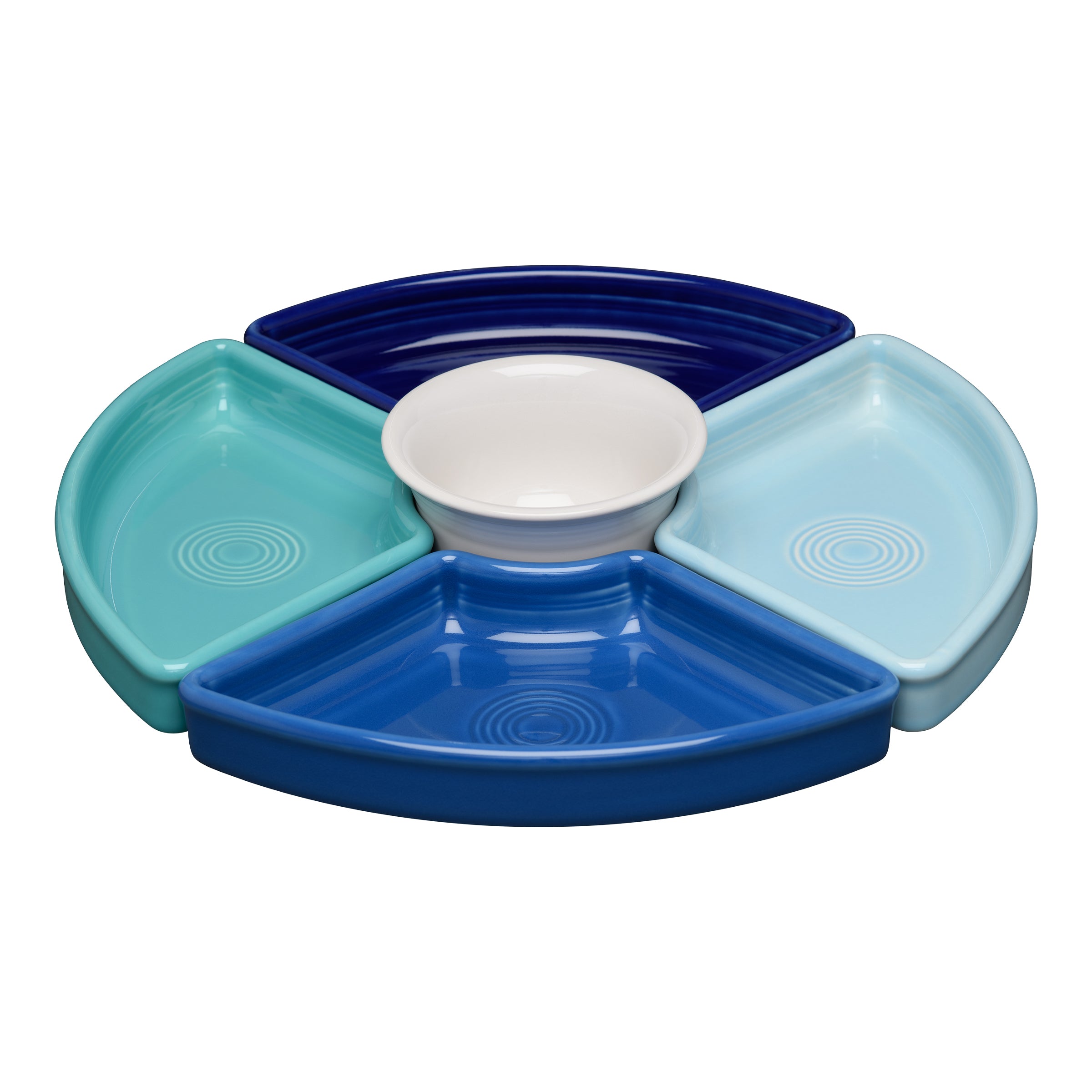 Fiesta Coastal Blues 5-Piece Mixed Colors Entertaining Set 8 1/5 Inch