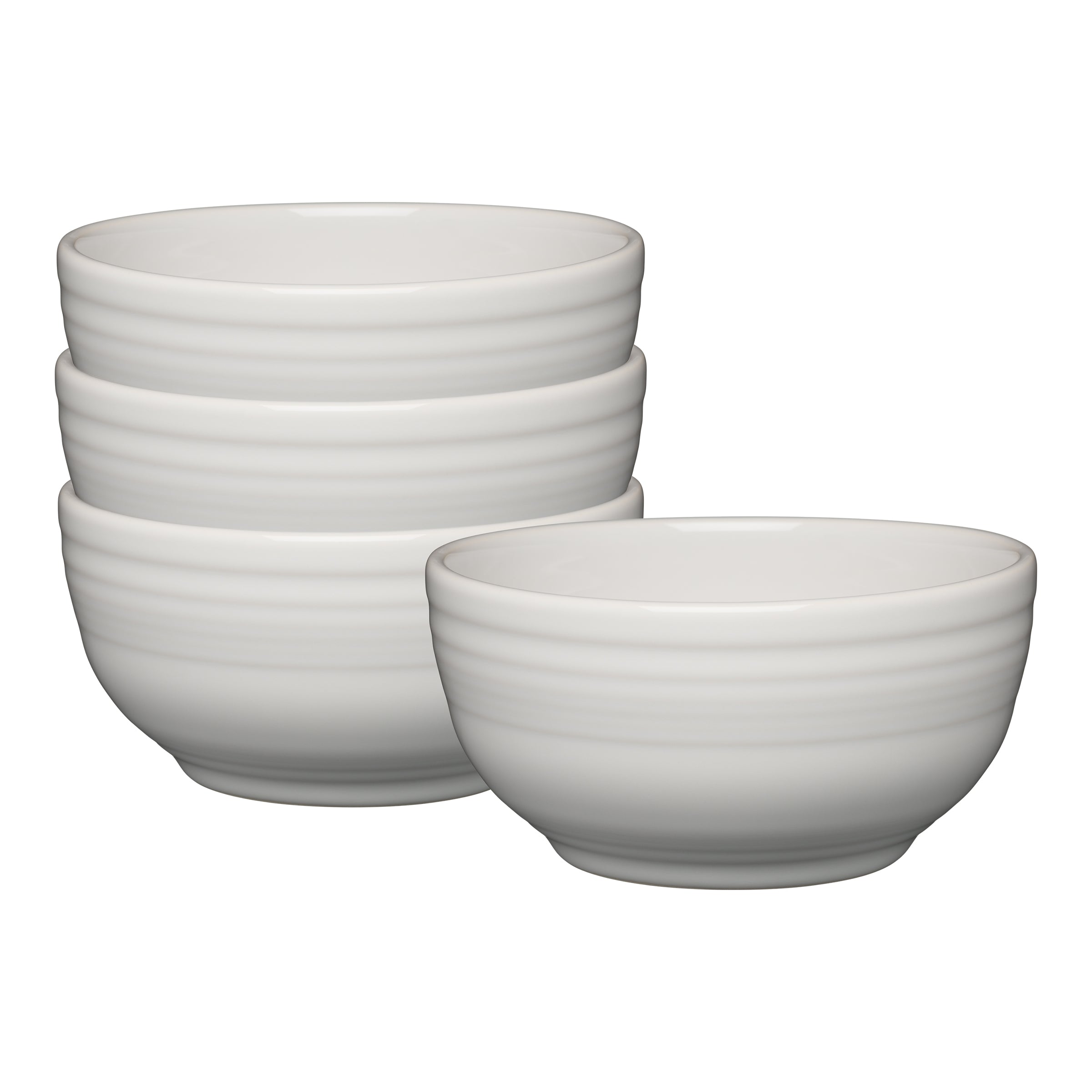 Fiesta White Bistro Coupe 5 1/2 Inch Cereal Bowl 22 oz, Set of 4
