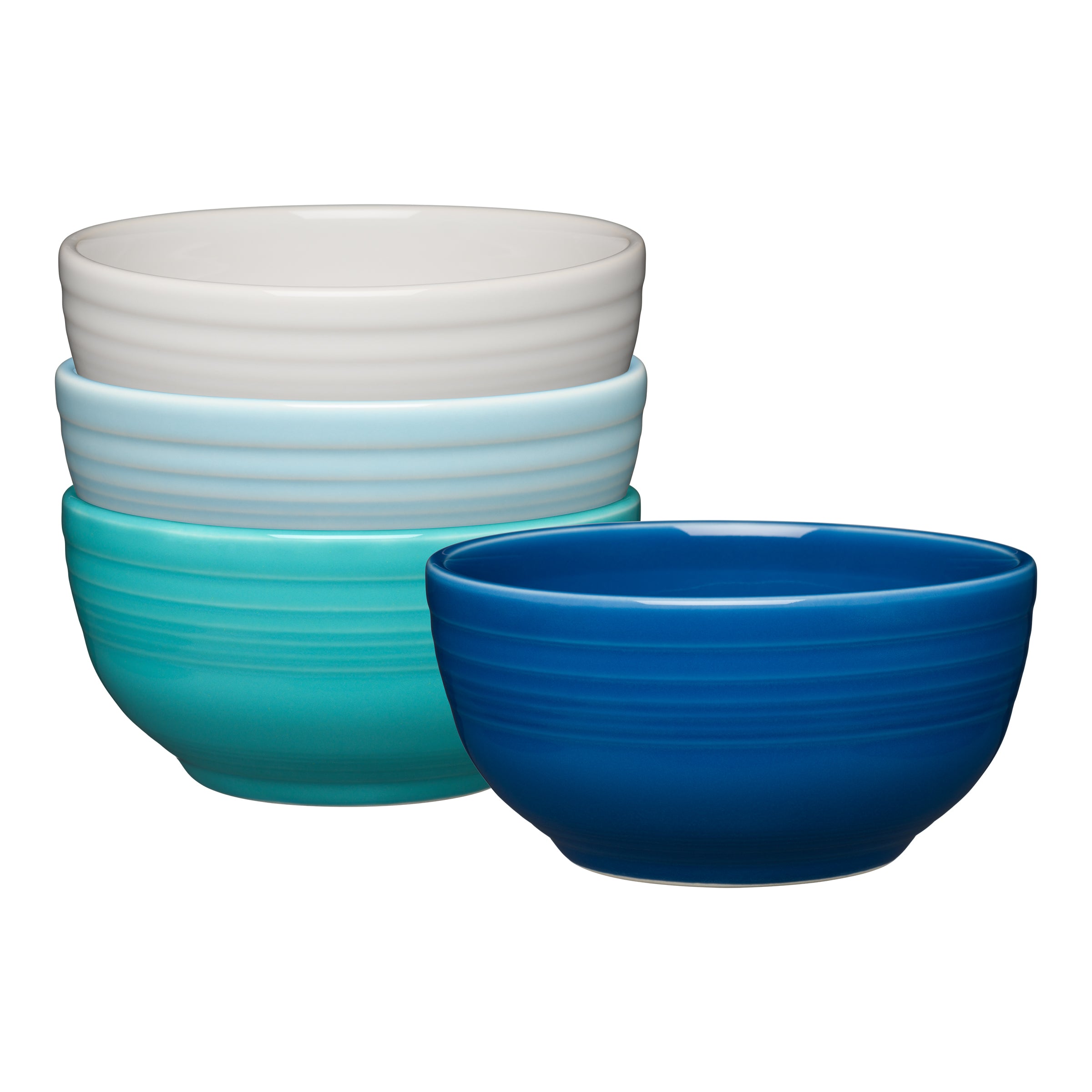 Fiesta Mixed Coastal Blues Bistro Coupe 5 1/2 Inch Cereal Bowl 22 oz, Set of 4