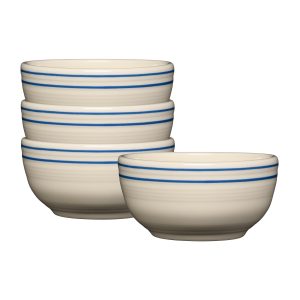 Fiesta Americana Lapis Bands Set of 4 Bistro Coupe 5 1/2 Inch Cereal Bowl 22 oz
