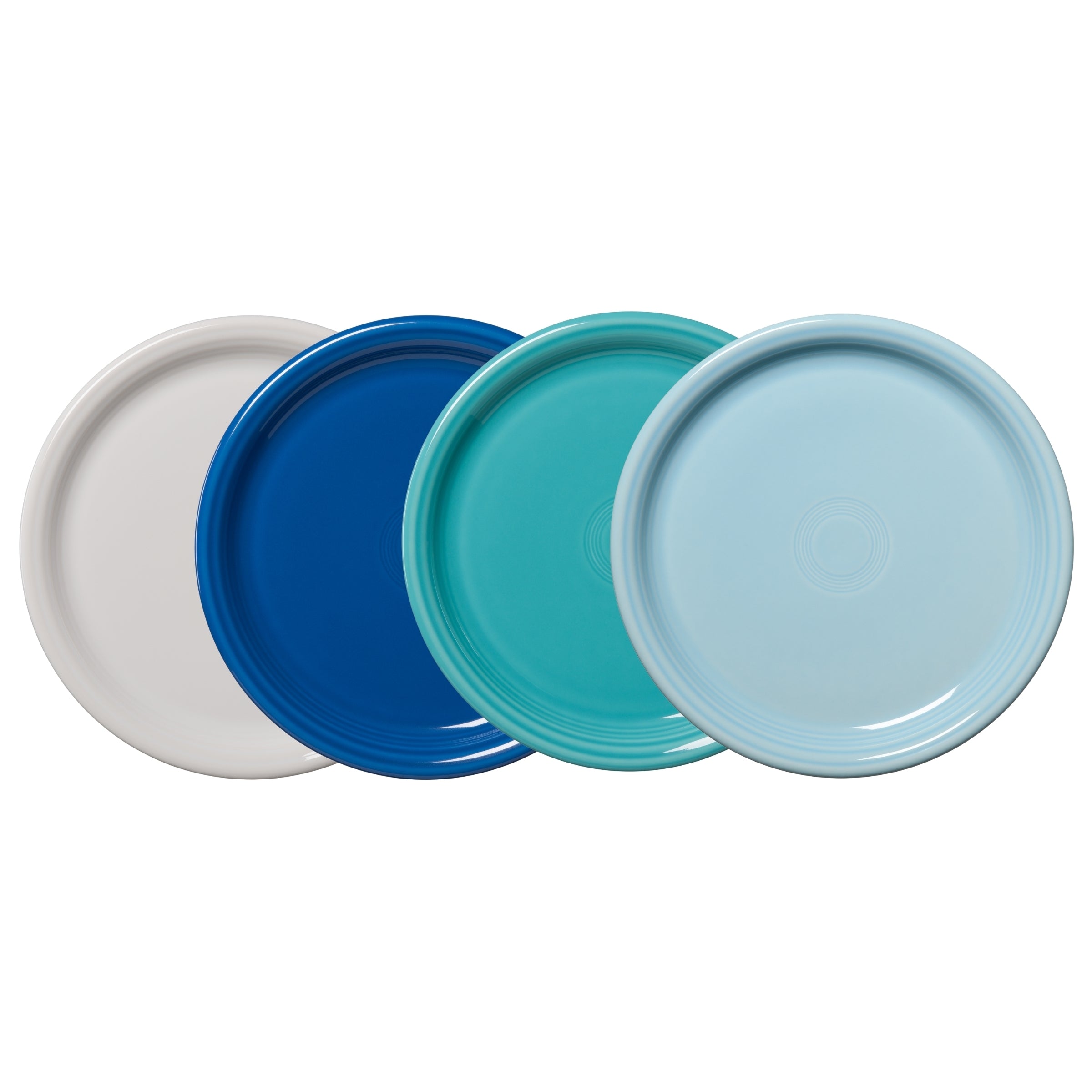 Fiesta Mixed Coastal Blues Bistro Coupe 10 1/2 Inch Dinner Plate, Set of 4
