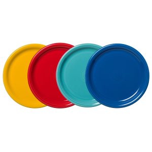Fiesta Mixed Vibrant Bistro Coupe 10 1/2 Inch Dinner Plate, Set of 4