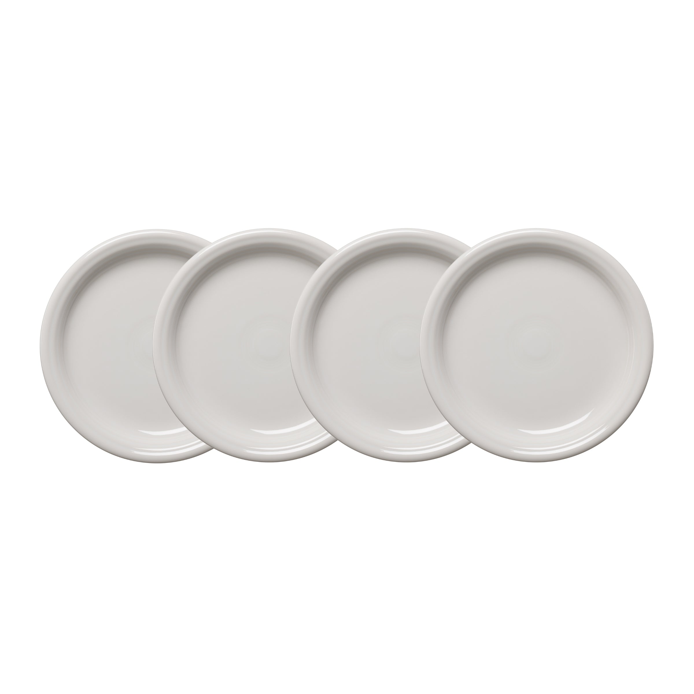 Fiesta White Bistro Coupe 7 1/4 Inch Salad Plate, Set of 4