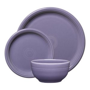 Fiesta Lavender Bistro Coupe 3-Piece Dinnerware Set, Service for 1