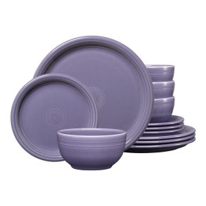 Fiesta Lavender Bistro Coupe 12-Piece Dinnerware Set, Service for 4