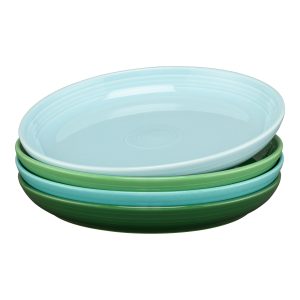 Fiesta Mixed Aegean Coupe 10 3/8 Inch Dinner Bowls 40 OZ, Set of 4