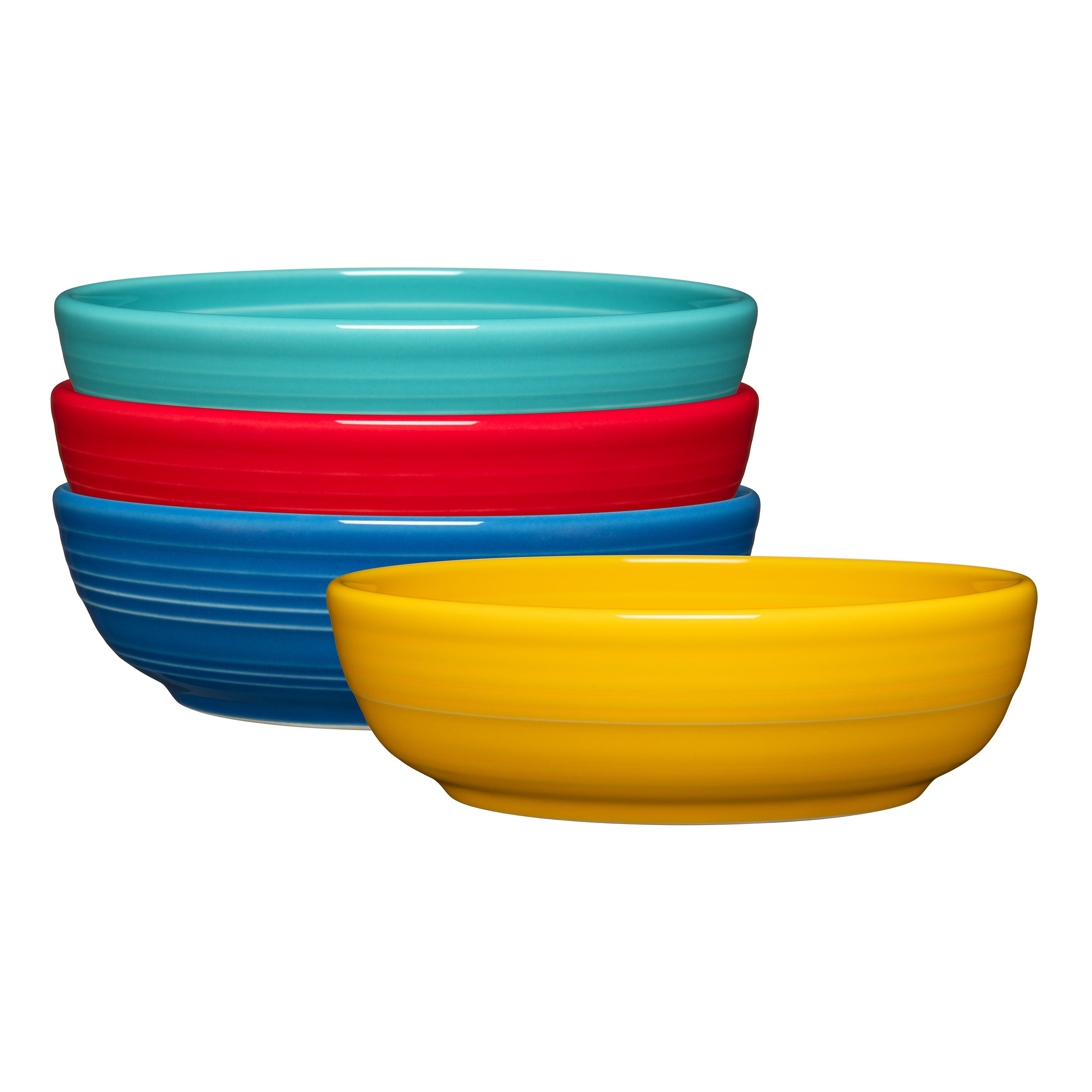 Fiesta Mixed Vibrant Coupe 6 3/4 Inch Salad Bowl 24 OZ, Set of 4