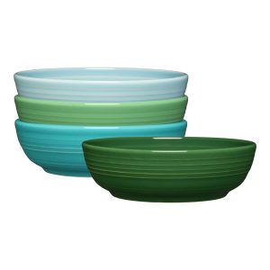 Fiesta Mixed Aegean Coupe 6 3/4 Inch Salad Bowl 24 OZ, Set of 4