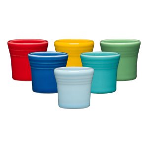 Fiesta Vibrant 1 1/2 OZ Mixed Colors 6pc Ceramic Shot Glass Set