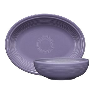 Fiesta Lavender 2-Piece Serve Set 11 5/8 Inch Oval Platter & 38 OZ Bistro Bowl