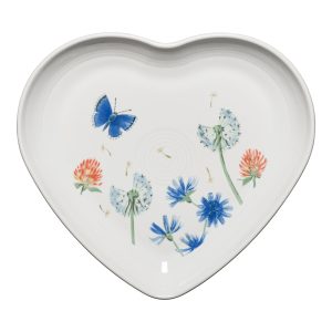 Fiesta Retired Breezy Floral 9 Inch Heart Shaped Plate