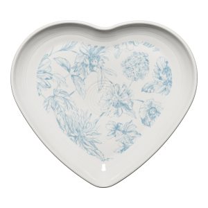 Fiesta Retired Fiesta Botanical Floral 9 Inch Heart Shaped Plate