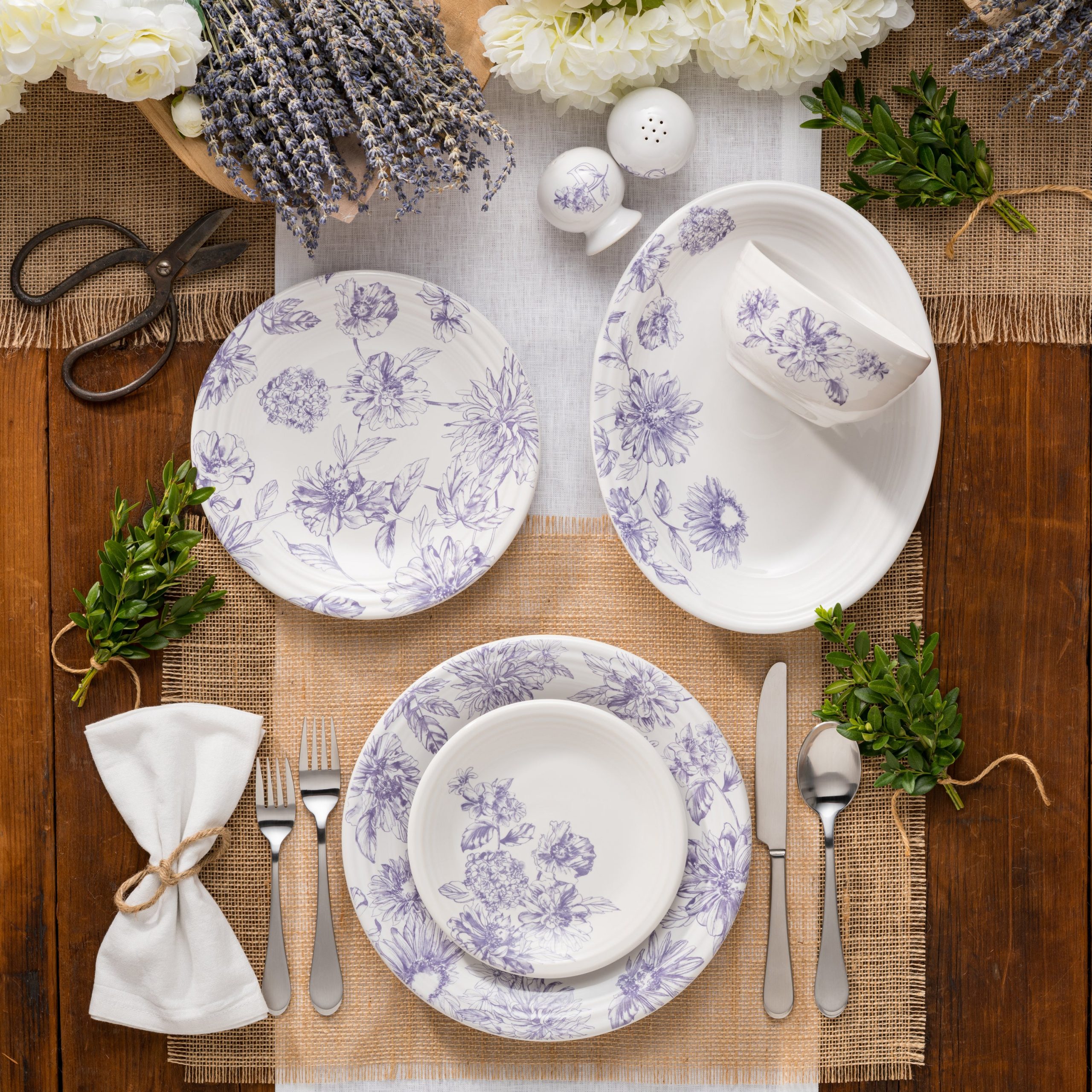 Fiesta Botanical Floral Lavender Bistro Coupe 5 1/2 Inch Cereal Bowl 22 OZ - Image 3