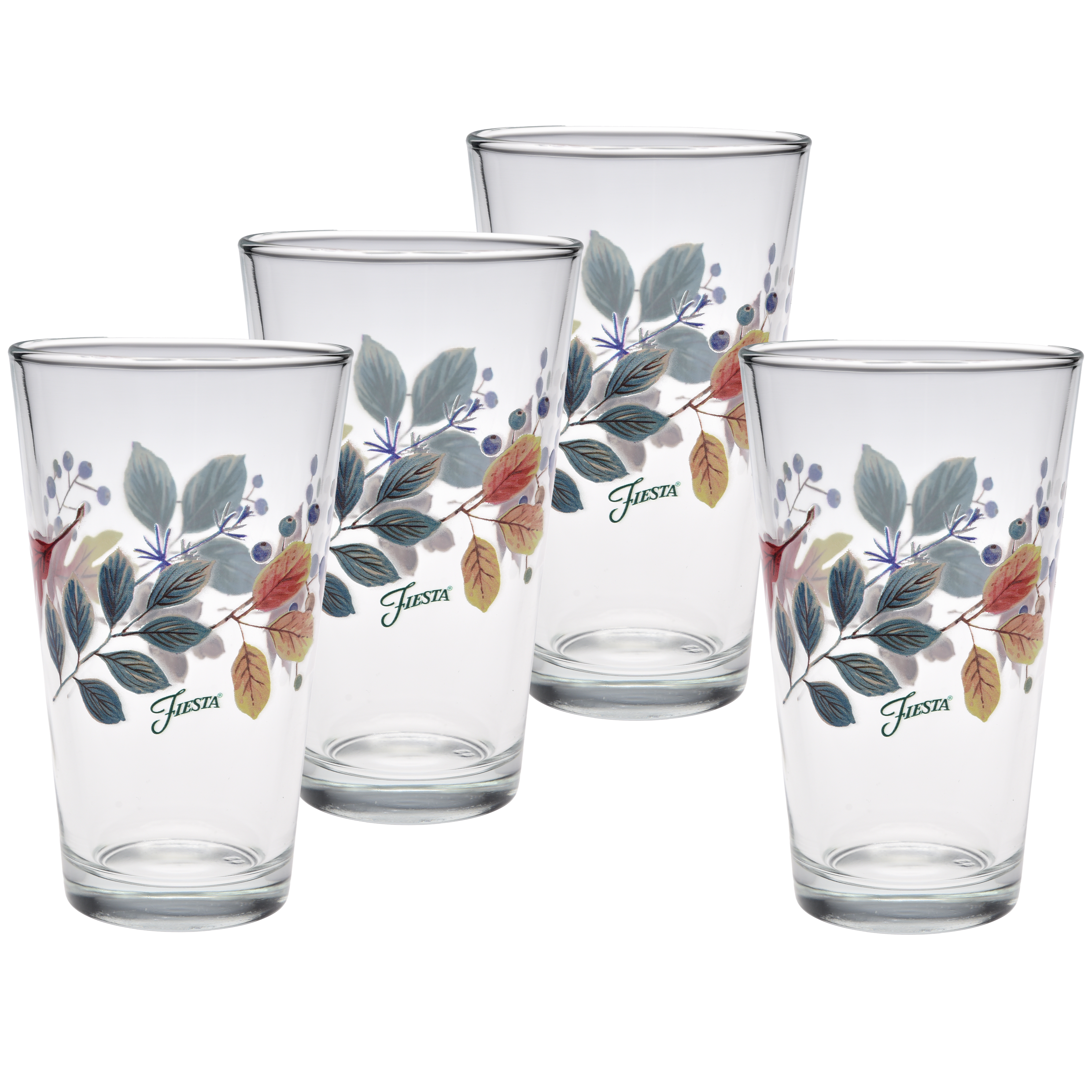 Fiesta 16 oz. Fiesta Autumn Fields Cooler Glass - Set of 4
