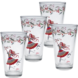 Fiesta Nutcracker The Ballerina 16 oz. Cooler Glass - Set of 4