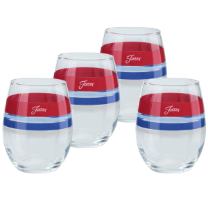 Fiesta Americana 15 oz. Edgeline Stemless Wine – Set of 4