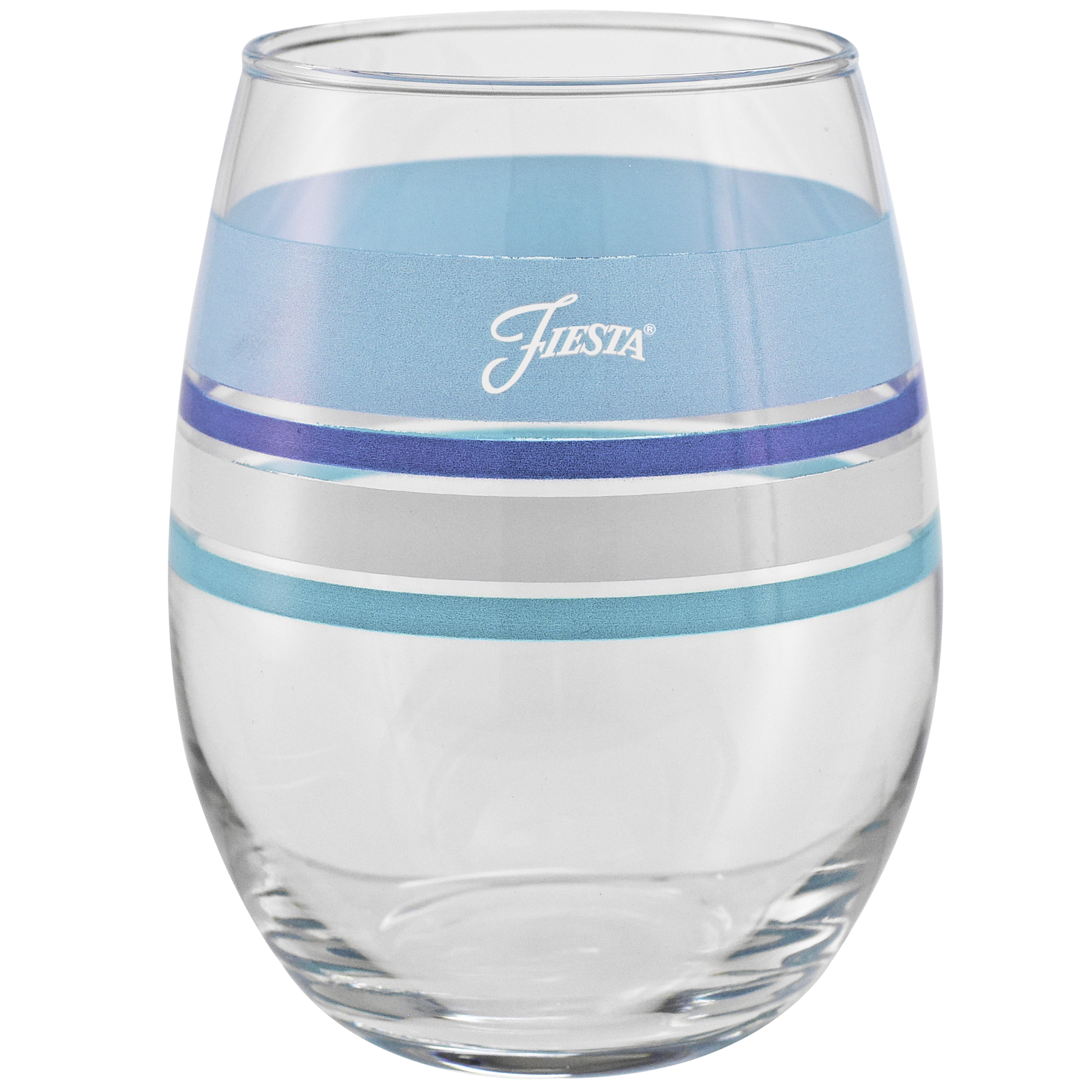 Fiesta Coastal Blues 15 oz. Edgeline Stemless Wine – Set of 4 - Image 2