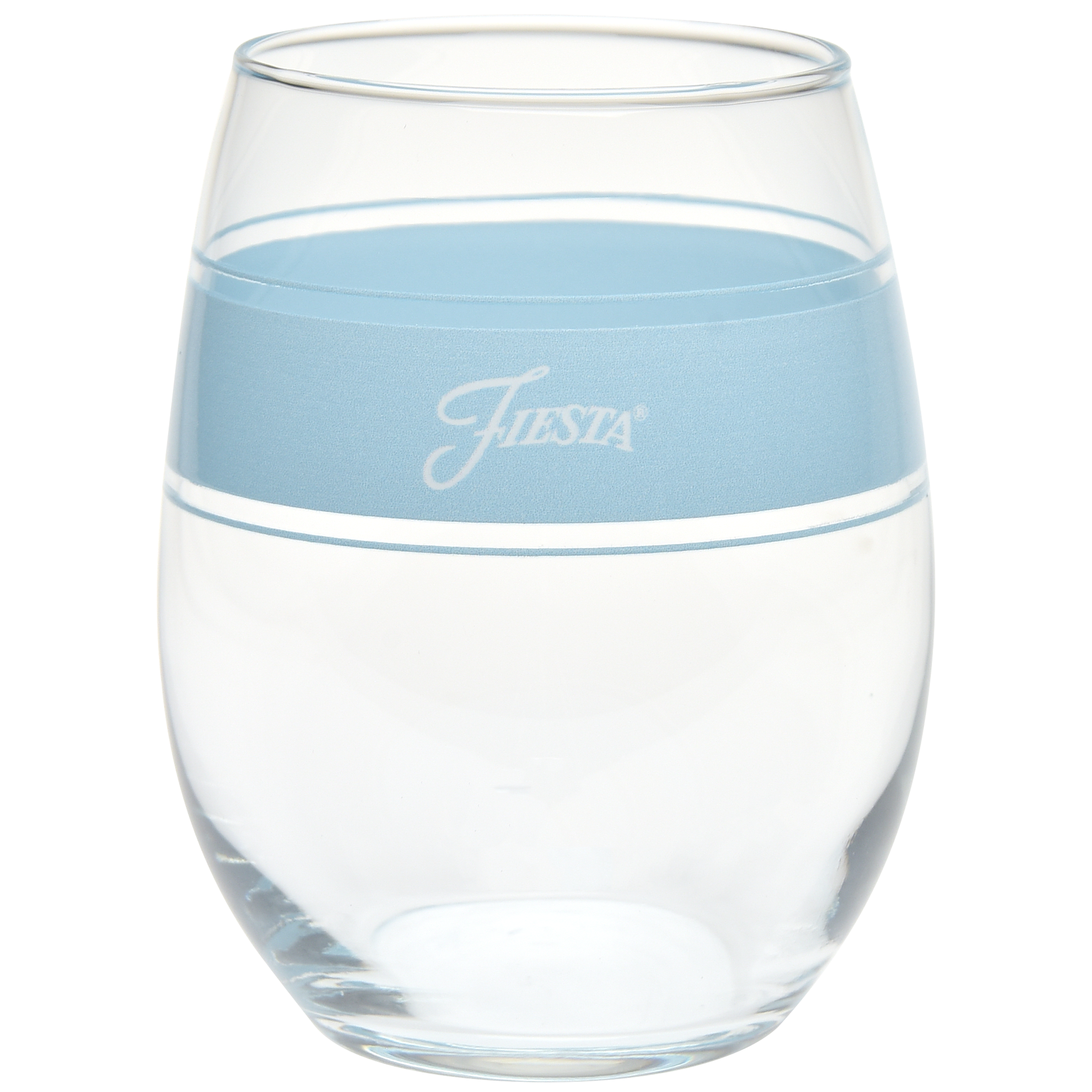 Fiesta Coastal Blues 15 oz. Frame Stemless Wine Mixed Color – Set of 4 - Image 2