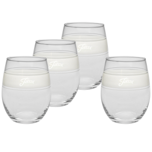 Fiesta Linen 15 oz. Frame Stemless Glass – Set of 4