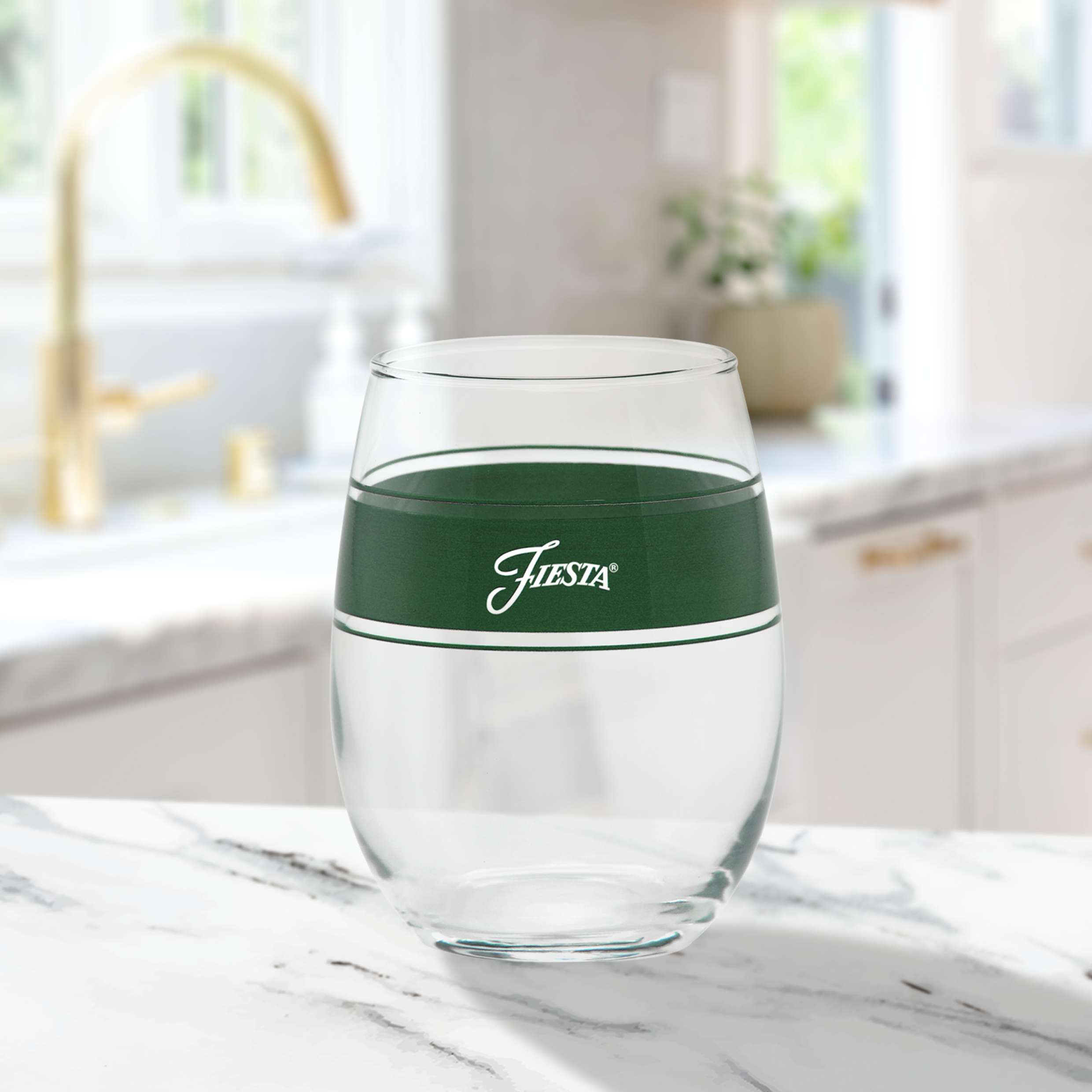 Fiesta 15 oz. Fiesta® Frame Stemless Wine Jade – Set of 4 - Image 2