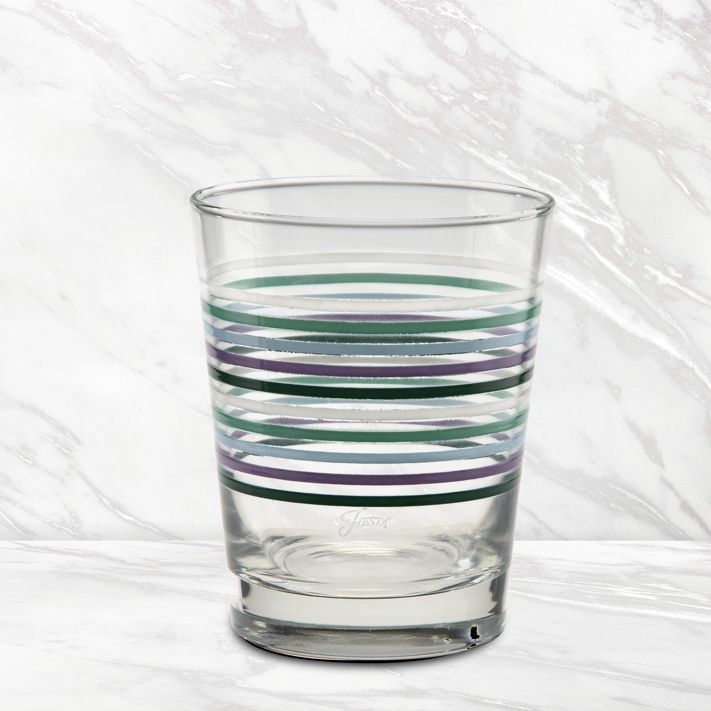 Fiesta Fiesta Lavender Bloom Thin Stripe 15 oz. Tapered Double Old Fashion - Set of 4 - Image 3