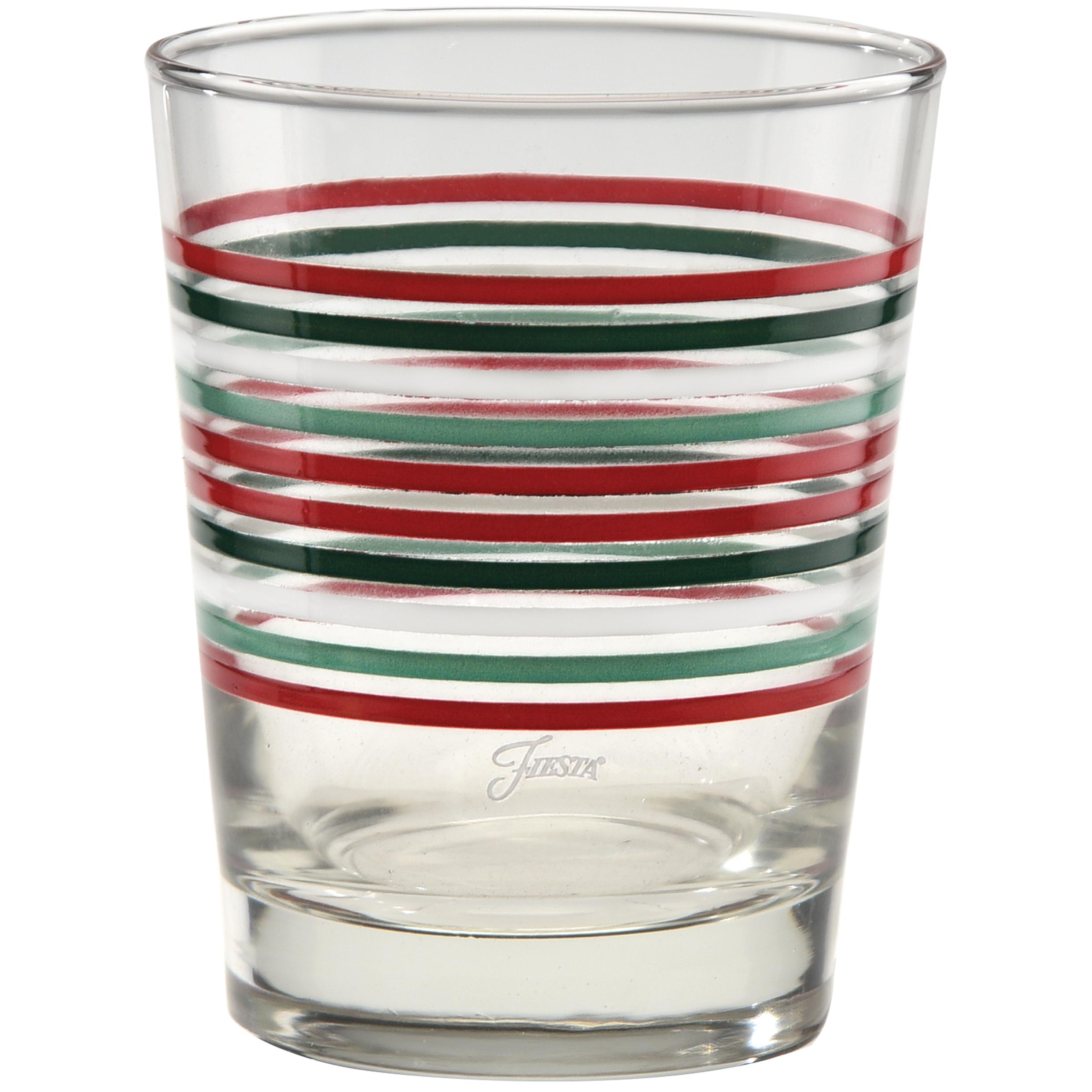 Fiesta Fiesta Christmas Thin Stripe 15 oz. Tapered Double Old Fashion - Set of 4 - Image 2