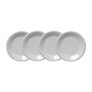 Fiesta White Classic Rim 7 1/4 Inch Salad Plate, Set of 4