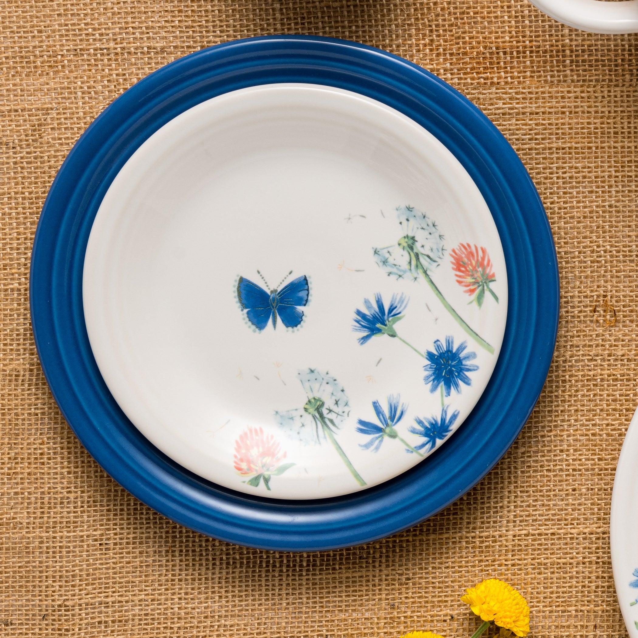 Fiesta Retired Breezy Floral Classic Rim 7 1/4 Inch Salad Plate - Image 2