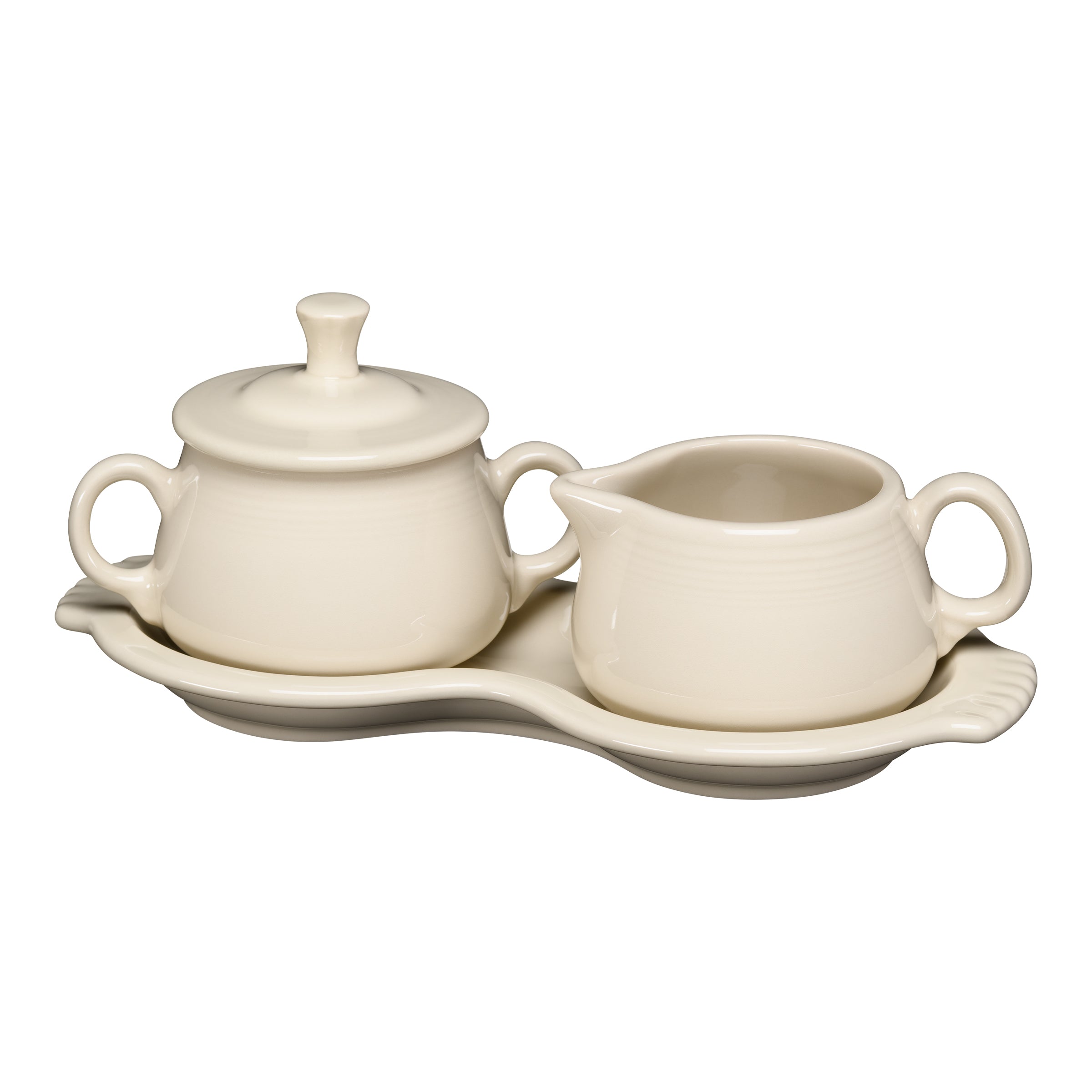Fiesta Retired 4-Piece Sugar Bowl and Creamer Set with Tray - Image 5