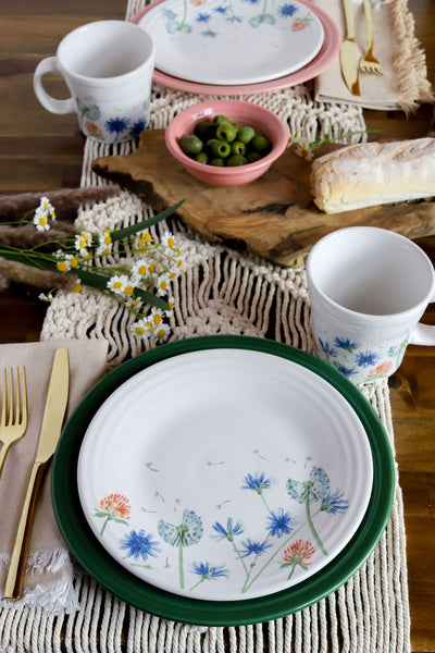 Fiesta Retired Breezy Floral Classic Rim 9 Inch Luncheon Plate - Image 2