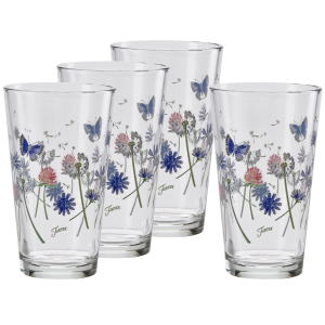 Fiesta Retired Breezy Floral 16 oz. Cooler Glass - Set of 4