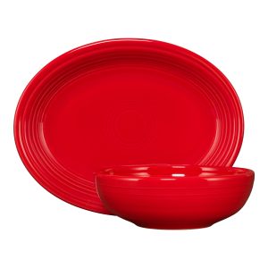Fiesta 2-Piece Serve Set 11 5/8 Inch Oval Platter & 38 OZ Bistro Bowl