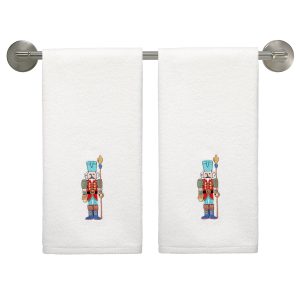 Fiesta Nutcracker The Guardian Embroidered Hand Towel Set of 2