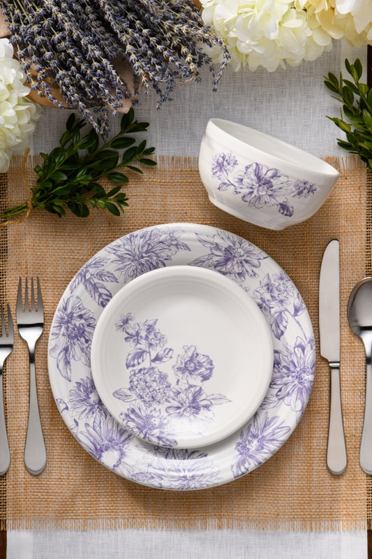 Fiesta Botanical Floral Lavender Bistro Coupe 5 1/2 Inch Cereal Bowl 22 OZ - Image 2