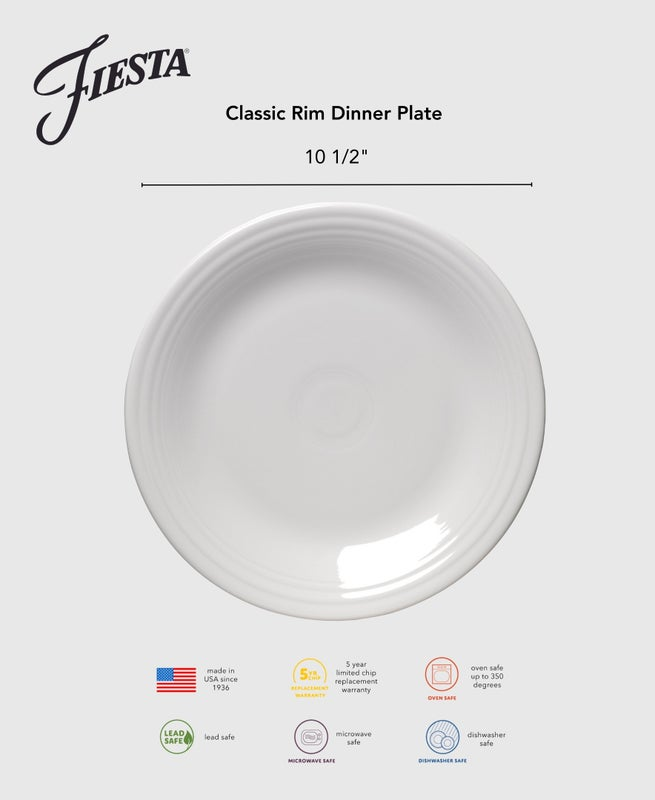 Fiesta Botanical Floral Sky Classic Rim 10 1/2 Inch Dinner Plate - Image 3
